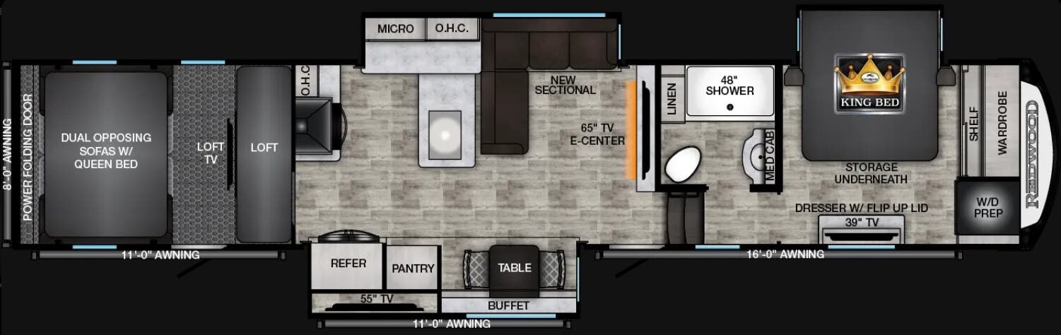 View 2026 CrossRoads Redwood 4512TH complete specs and manufacturer brochures