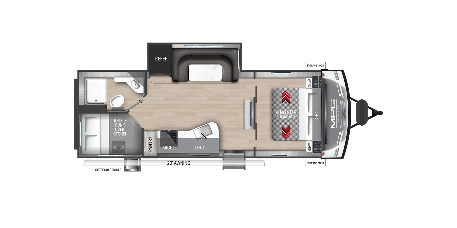 View 2026 Cruiser RV MPG 2520BH complete specs and manufacturer brochures