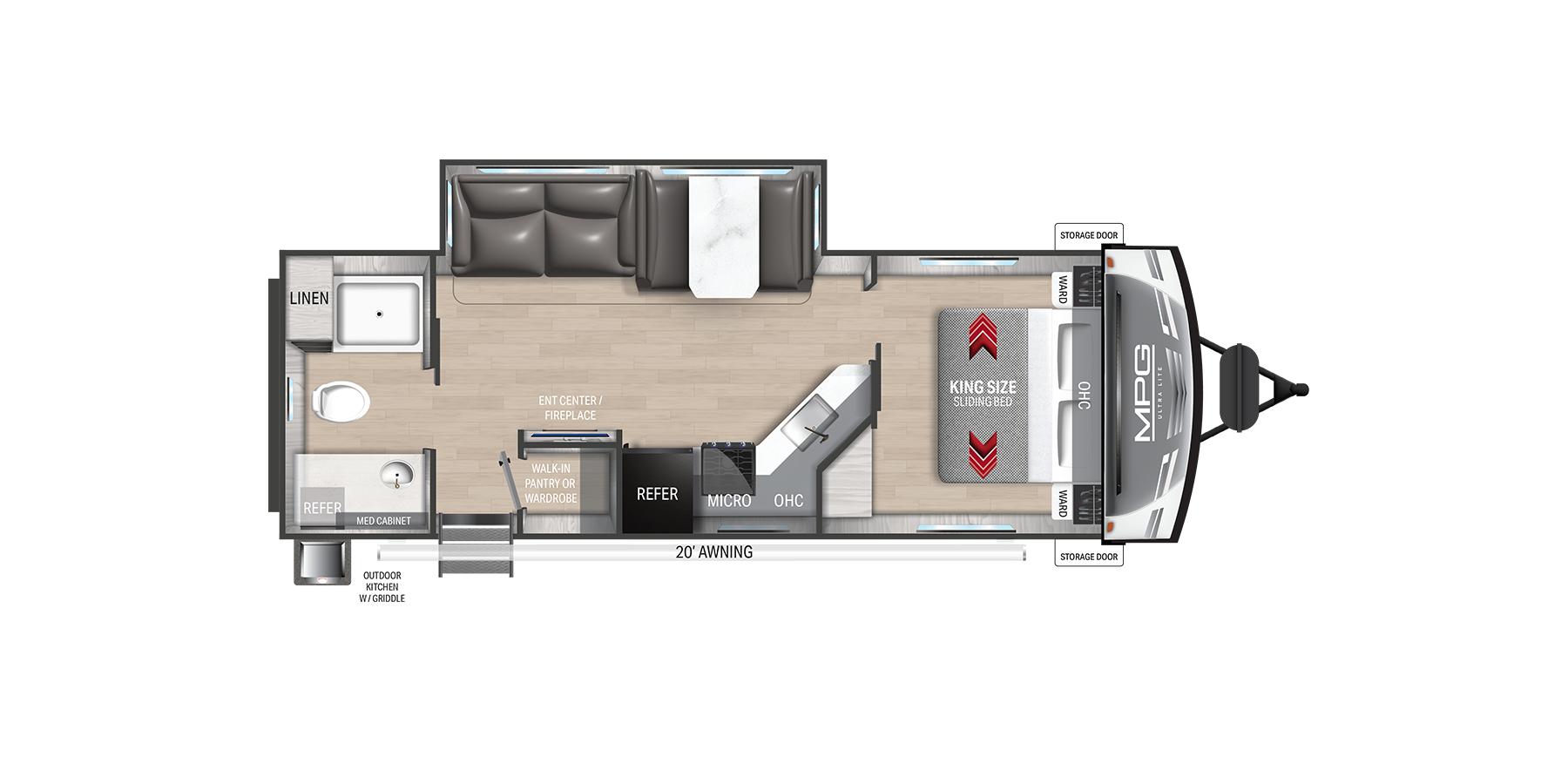 View 2026 Cruiser RV MPG 2650RB complete specs and manufacturer brochures