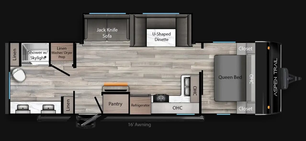 View 2026 Dutchmen Aspen Trail 28RB complete specs and manufacturer brochures