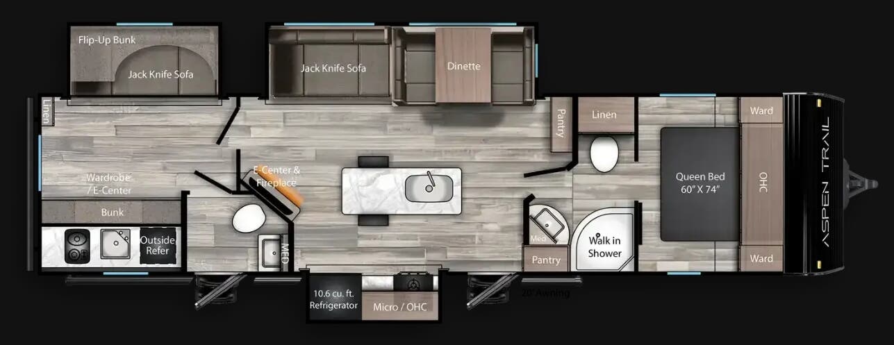 View 2026 Dutchmen Aspen Trail 3310BHS complete specs and manufacturer brochures