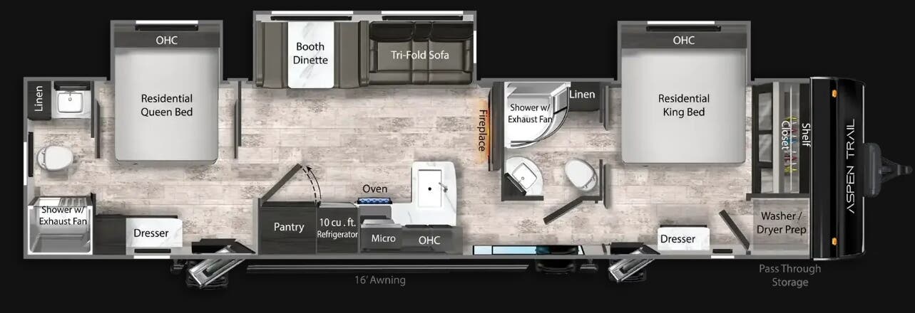 View 2026 Dutchmen Aspen Trail 38DS complete specs and manufacturer brochures
