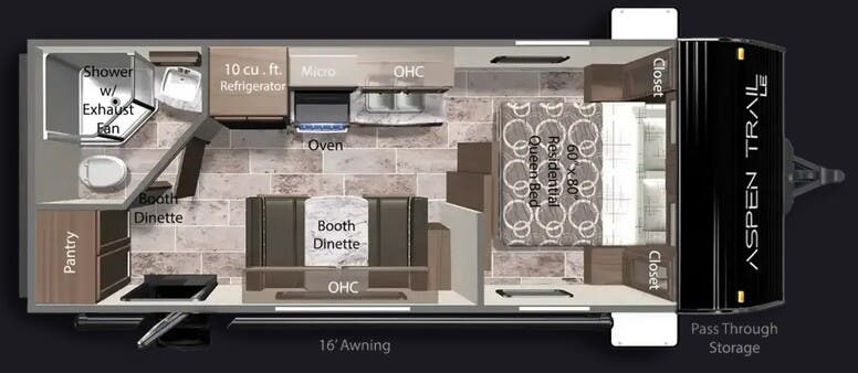 View 2026 Dutchmen Aspen Trail LE 19RB complete specs and manufacturer brochures