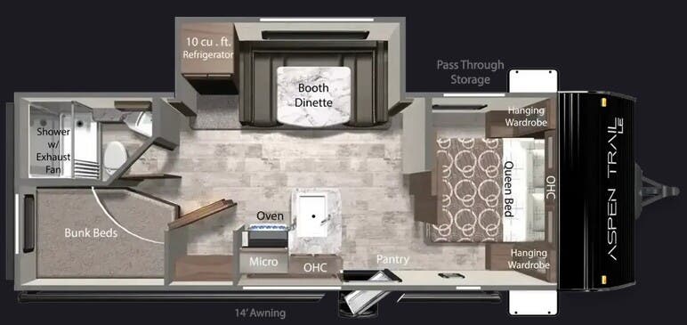 View 2026 Dutchmen Aspen Trail LE 23BH complete specs and manufacturer brochures
