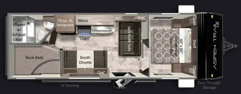 View 2026 Dutchmen Aspen Trail LE 25BH complete specs and manufacturer brochures
