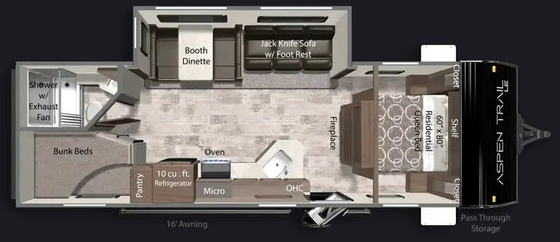View 2026 Dutchmen Aspen Trail LE 26BH complete specs and manufacturer brochures