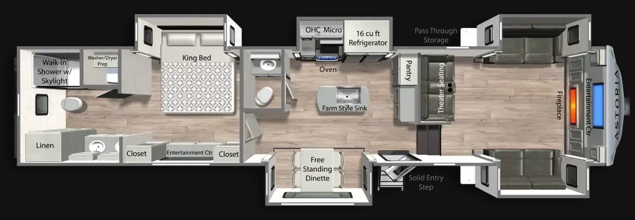 View 2026 Dutchmen Astoria 3803FLP complete specs and manufacturer brochures