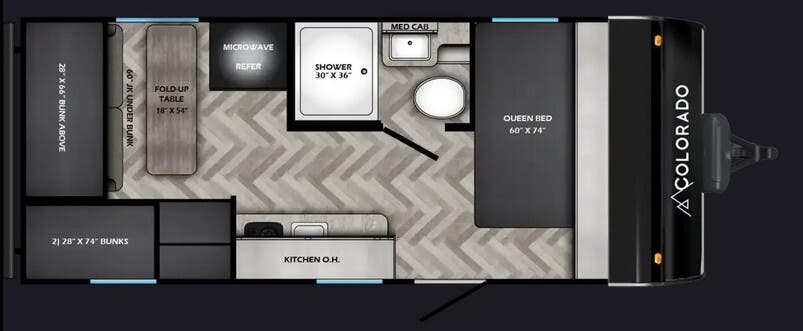 View 2026 Dutchmen Colorado 17QBC complete specs and manufacturer brochures