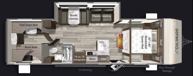 View 2026 Dutchmen Colorado 280BHC complete specs and manufacturer brochures