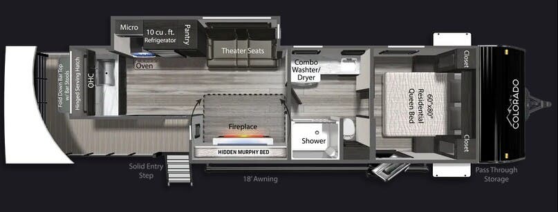 View 2026 Dutchmen Colorado 3200WAC complete specs and manufacturer brochures