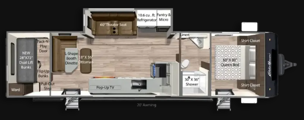 View 2026 Dutchmen Eddie Bauer 295BH complete specs and manufacturer brochures
