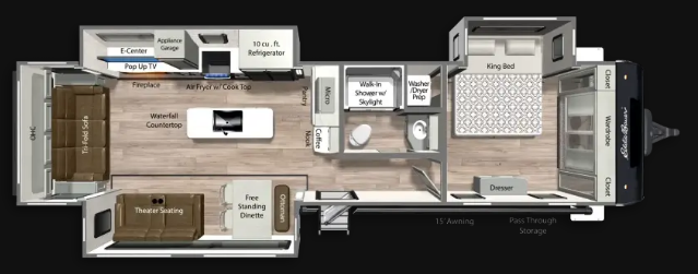 View 2026 Dutchmen Eddie Bauer 345RL complete specs and manufacturer brochures