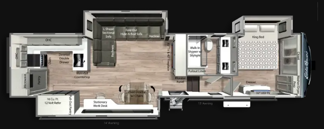 View 2026 Dutchmen Eddie Bauer 3511RK complete specs and manufacturer brochures