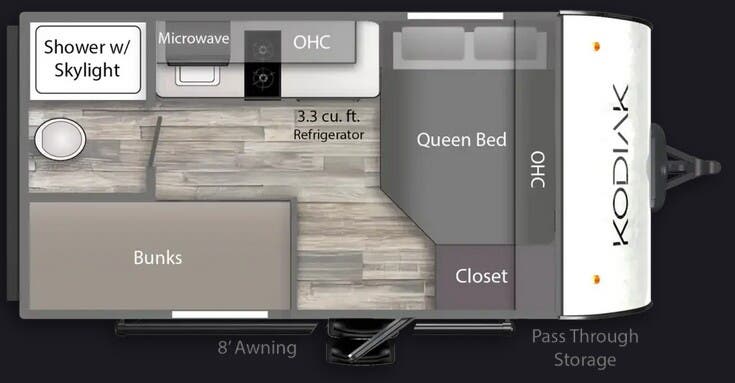 View 2026 Dutchmen Kodiak 130BHS complete specs and manufacturer brochures