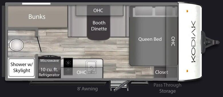 View 2026 Dutchmen Kodiak 178BHS complete specs and manufacturer brochures