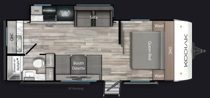 View 2026 Dutchmen Kodiak 226MLSL complete specs and manufacturer brochures