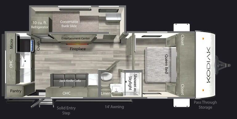 View 2026 Dutchmen Kodiak 241BHSL complete specs and manufacturer brochures
