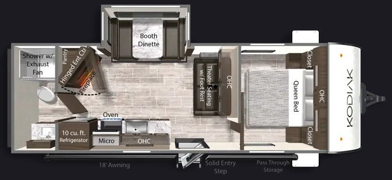 View 2026 Dutchmen Kodiak 242RBSL complete specs and manufacturer brochures