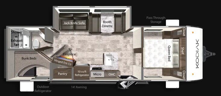 View 2026 Dutchmen Kodiak 270BHSL complete specs and manufacturer brochures