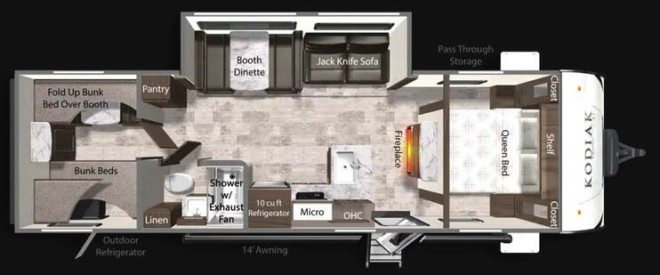 View 2026 Dutchmen Kodiak 280BHSL complete specs and manufacturer brochures