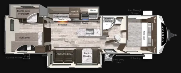 View 2026 Dutchmen Kodiak Ultimate 3321BHSL complete specs and manufacturer brochures