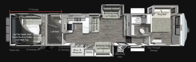 View 2026 Dutchmen Voltage 4225 complete specs and manufacturer brochures