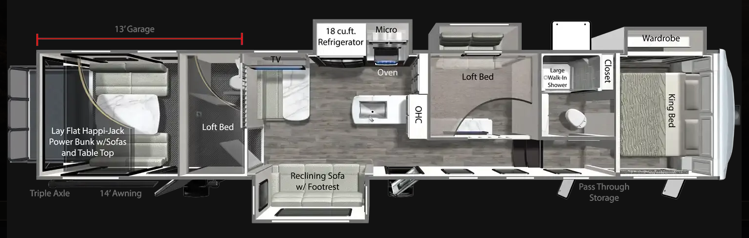 View 2026 Dutchmen Voltage Triton 4271 complete specs and manufacturer brochures