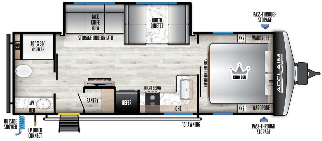 View 2026 East to West Acclaim 2600RB complete specs and manufacturer brochures