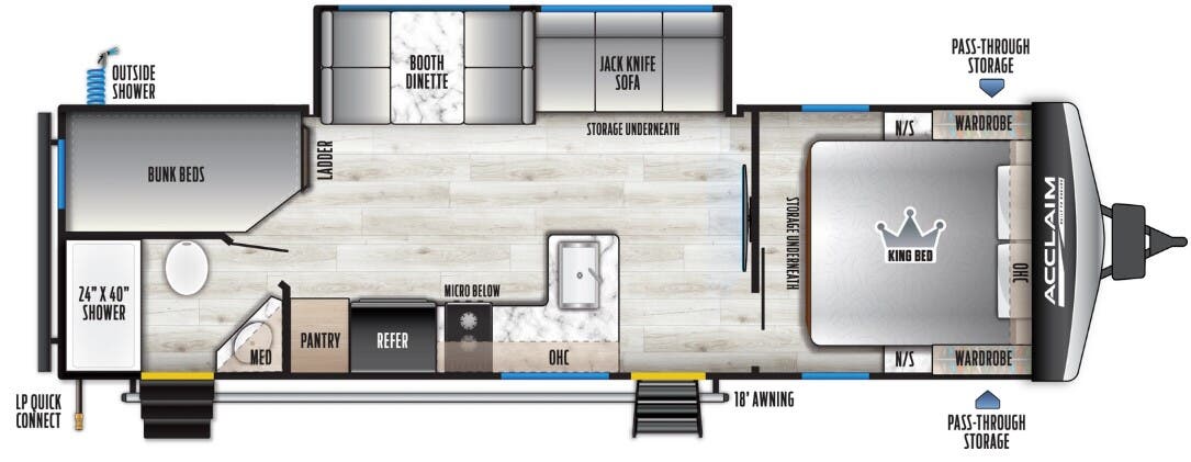 View 2026 East to West Acclaim 2700BH complete specs and manufacturer brochures