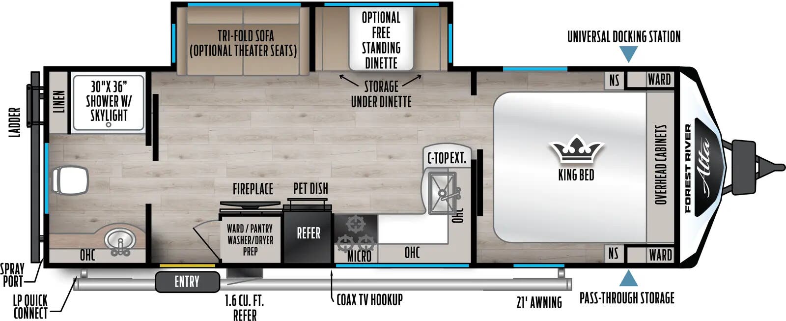 View 2026 East to West Alta 2600KRB complete specs and manufacturer brochures