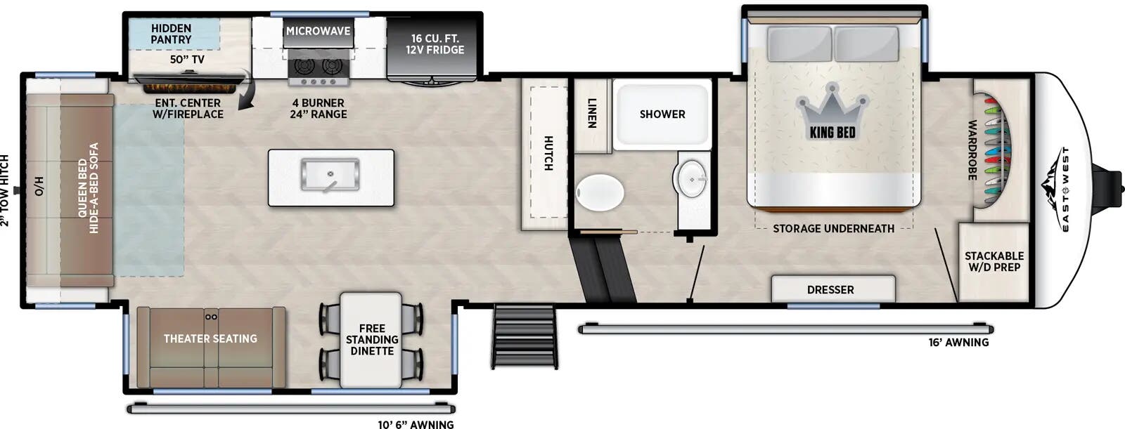 View 2026 East to West Blackthorn 2990MK complete specs and manufacturer brochures