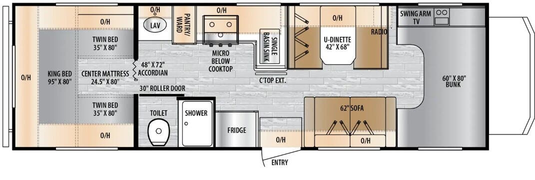 View 2026 East to West Entrada 2710NK complete specs and manufacturer brochures