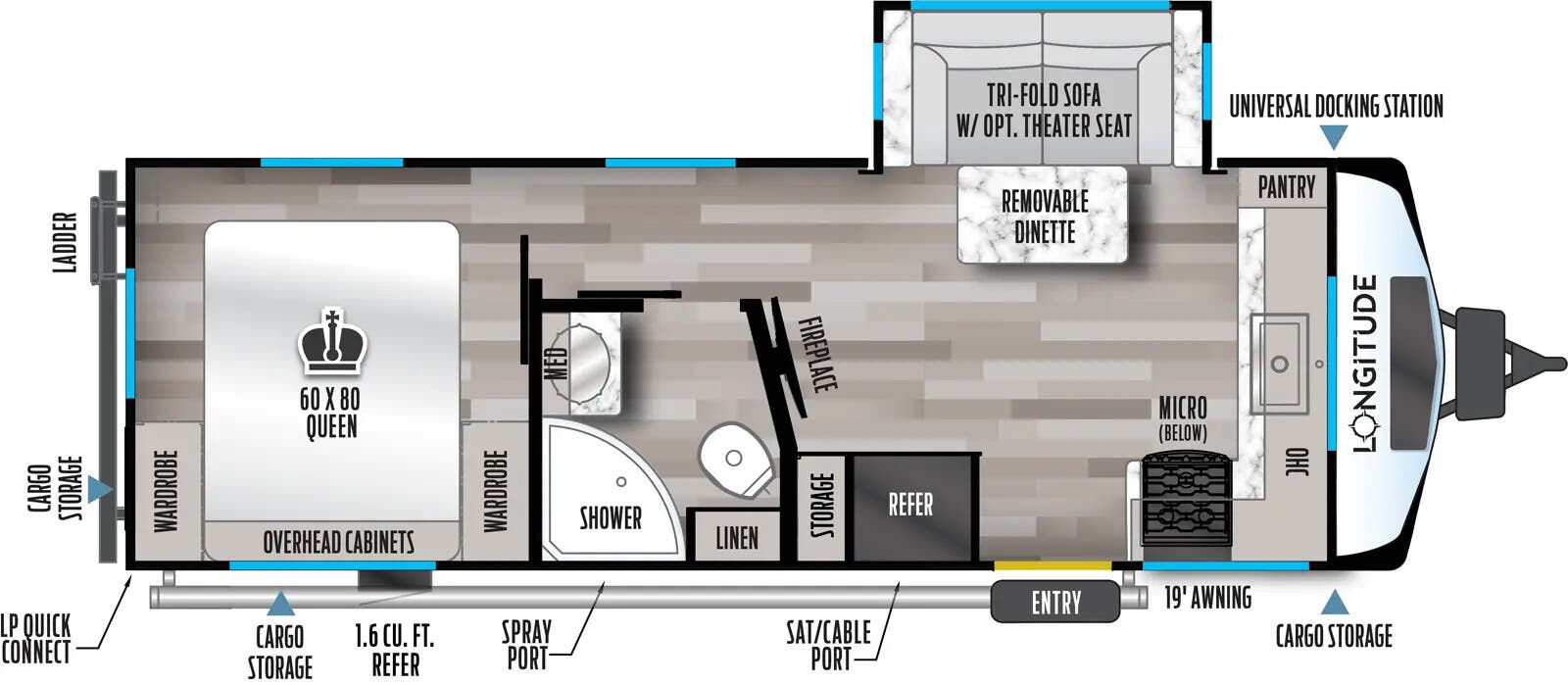 View 2026 East to West Longitude 230FK complete specs and manufacturer brochures