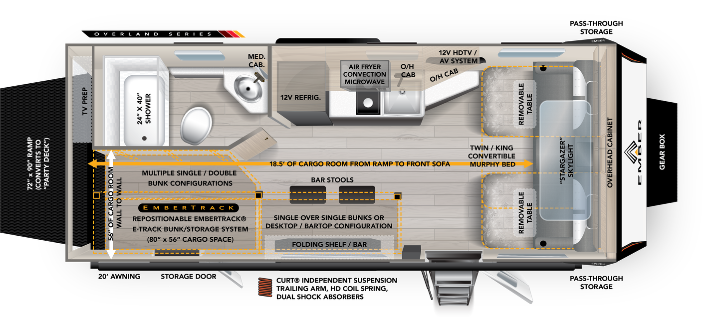 View 2026 Ember RV Overland 240TKR complete specs and manufacturer brochures