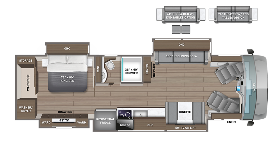 View 2026 Entegra Coach Anthem 37K complete specs and manufacturer brochures