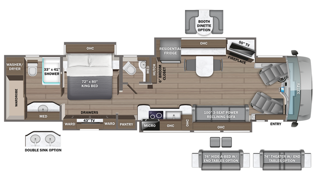 View 2026 Entegra Coach Anthem 44B complete specs and manufacturer brochures