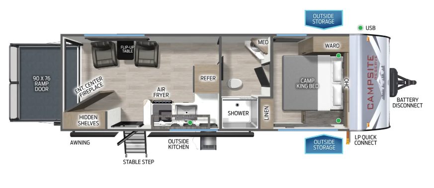 View 2026 Forest River Campsite Reserve 23TS complete specs and manufacturer brochures