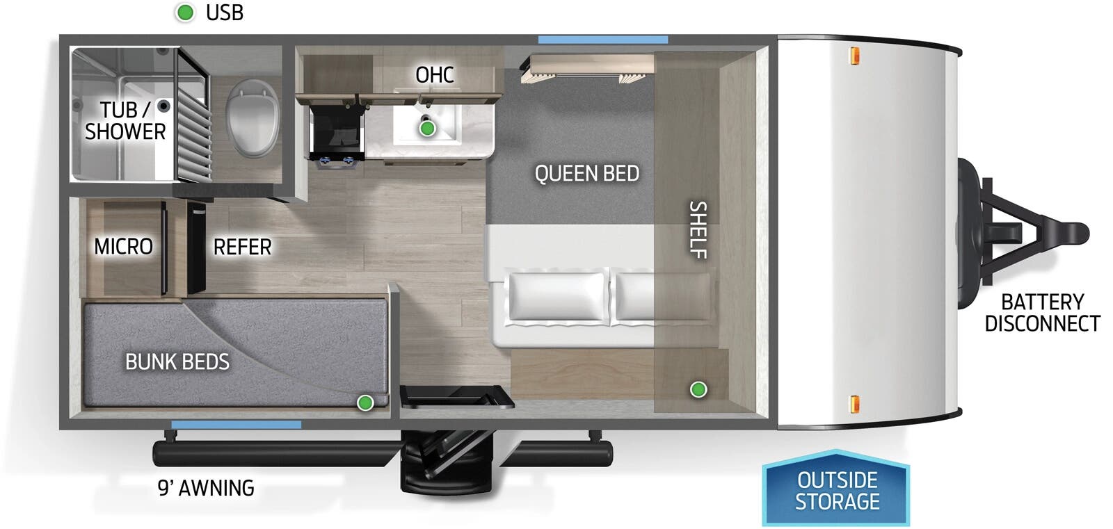 View 2026 Forest River Cascade 14BHLPC complete specs and manufacturer brochures