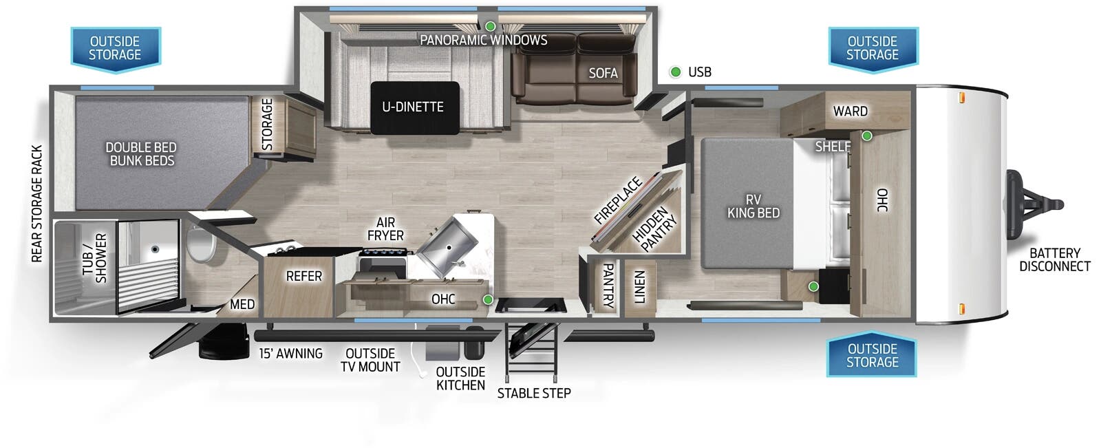 View 2026 Forest River Cascade 26KFC complete specs and manufacturer brochures