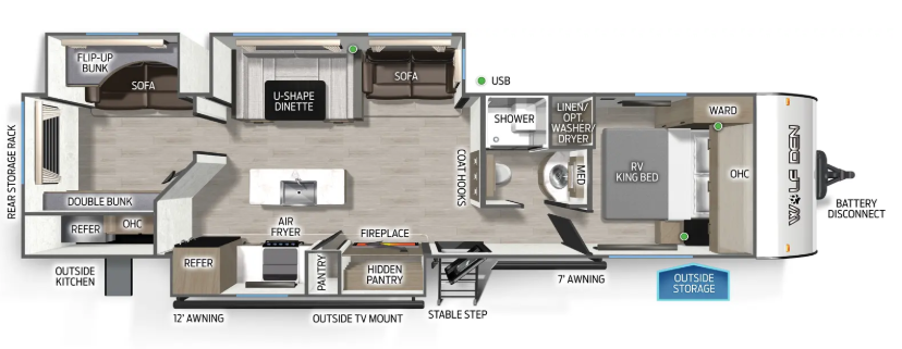 View 2026 Forest River Cherokee Wolf Den Black Label 304SRBL complete specs and manufacturer brochures