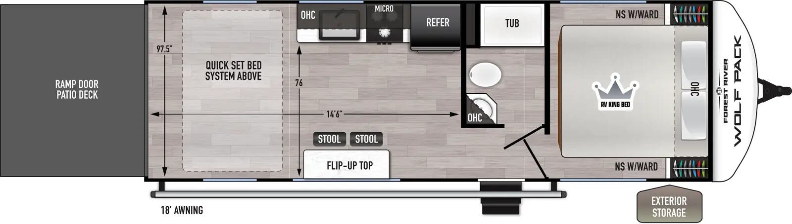 View 2026 Forest River Cherokee Wolf Pack 24-14.5 complete specs and manufacturer brochures