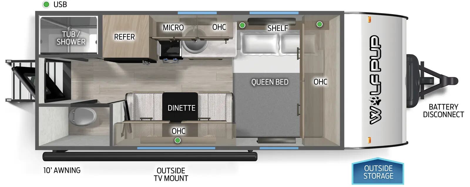 View 2026 Forest River Cherokee Wolf Pup 14CCW complete specs and manufacturer brochures