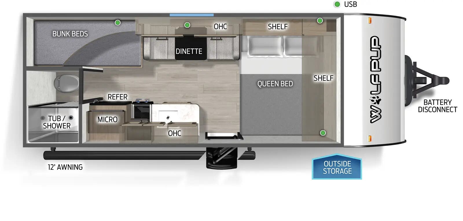 View 2026 Forest River Cherokee Wolf Pup 16LP complete specs and manufacturer brochures
