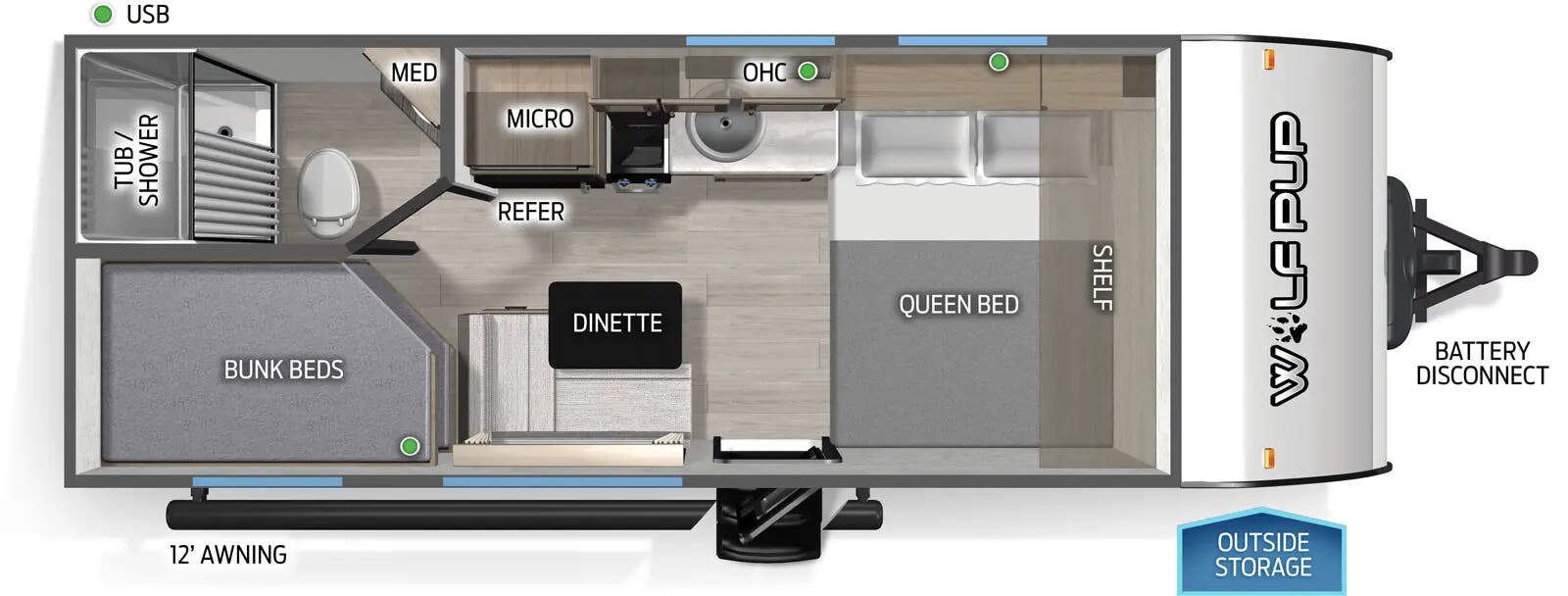 View 2026 Forest River Cherokee Wolf Pup 17LP complete specs and manufacturer brochures