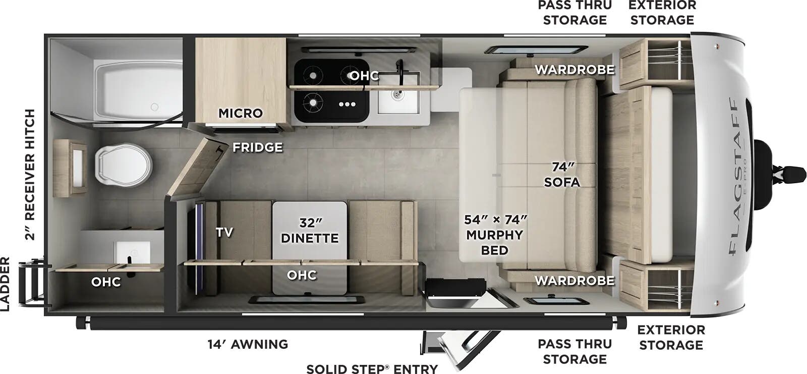 View 2026 Forest River Flagstaff E-Pro E19FD complete specs and manufacturer brochures