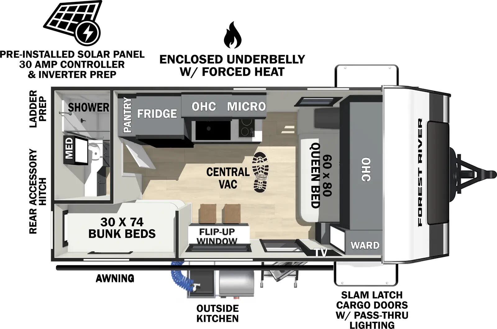 View 2026 Forest River IBEX Beast Mode 16MKD complete specs and manufacturer brochures