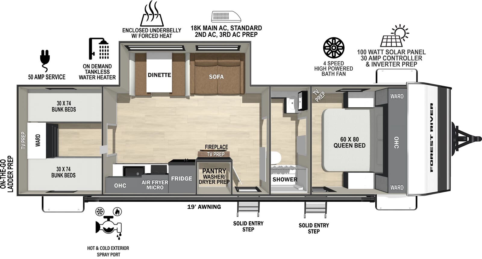 View 2026 Forest River IBEX New Trail Edition TRAIL28 complete specs and manufacturer brochures