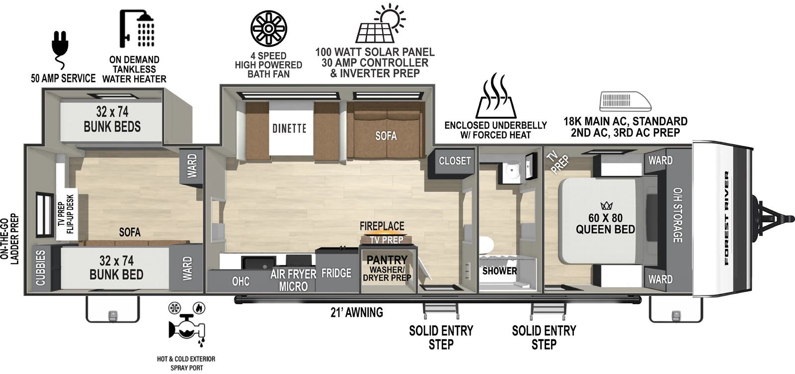 View 2026 Forest River IBEX New Trail Edition TRAIL31 complete specs and manufacturer brochures