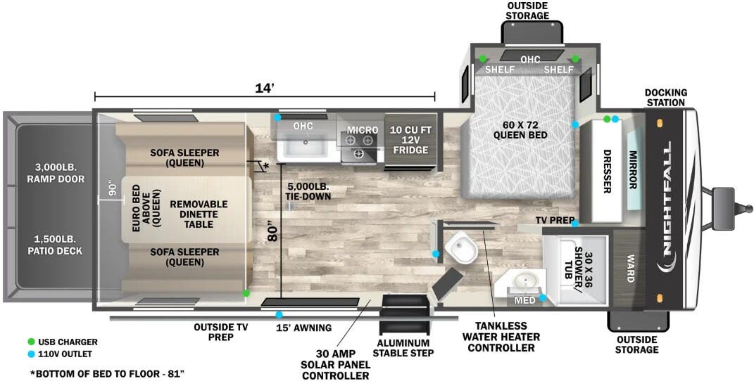 View 2026 Forest River Nightfall 21N complete specs and manufacturer brochures