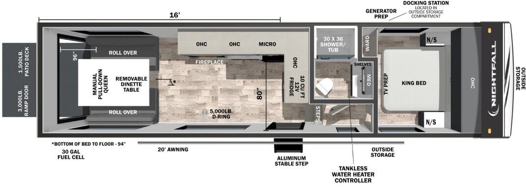 View 2026 Forest River Nightfall 270N complete specs and manufacturer brochures
